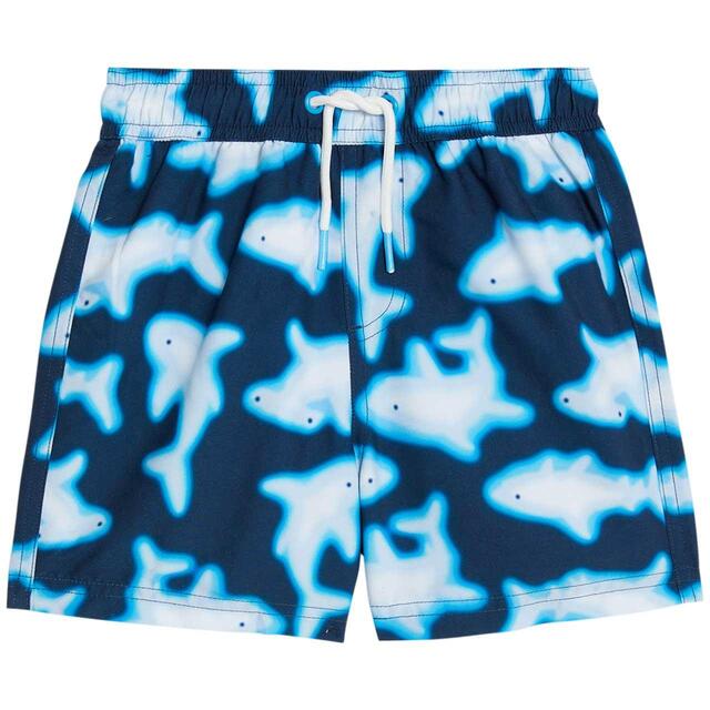 M&S Shark Swim Short, 2-8 Years, Navy