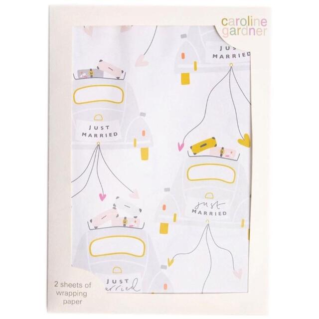 Just Married Wedding Gift Wrap Sheets