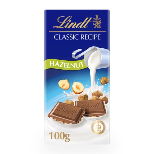 Lindt Classic Recipe Hazelnut Milk Chocolate Bar thumbnail 3