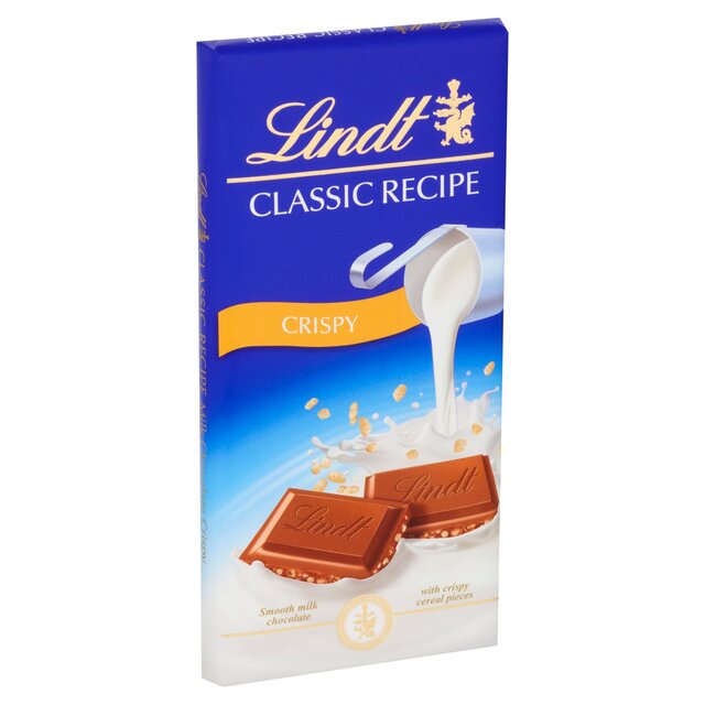 Lindt Classic Recipe Crispy Milk Chocolate Bar thumbnail 2