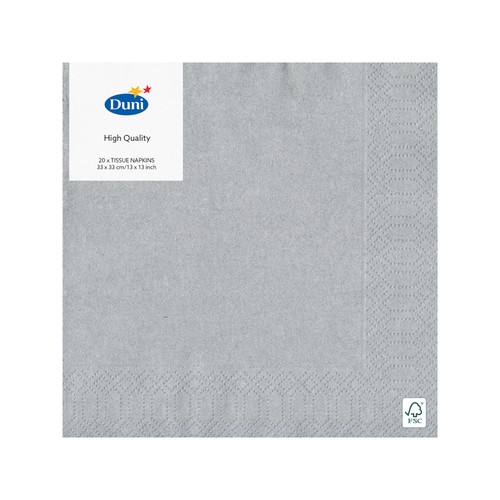 Silver Paper Napkins thumbnail 2