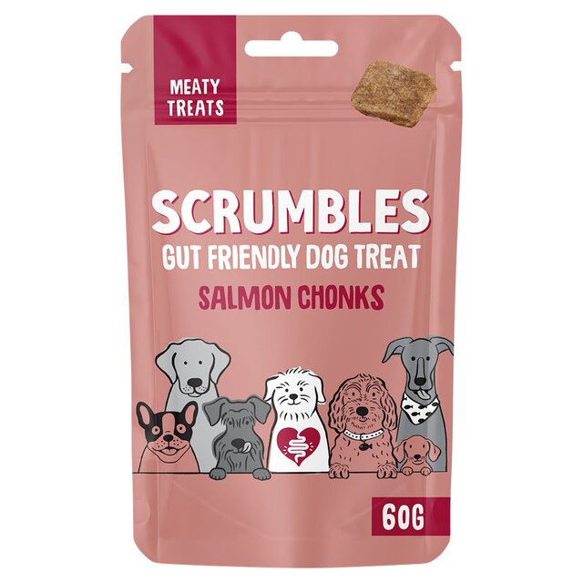 Scrumbles Dog Treats Meaty Salmon Chonks