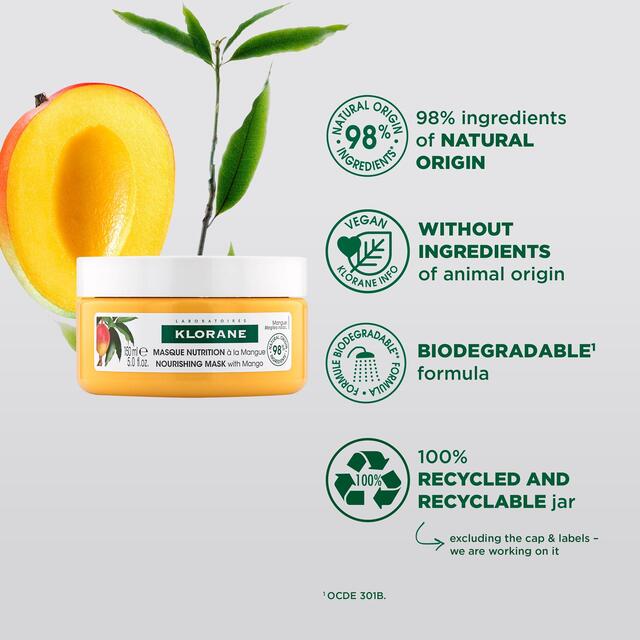 Klorane Nourishing Mask  - Dry hair- with Mango thumbnail 5