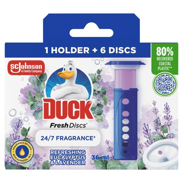 Duck Toilet Fresh Discs Holder Lavender & Eucalyptus thumbnail 2
