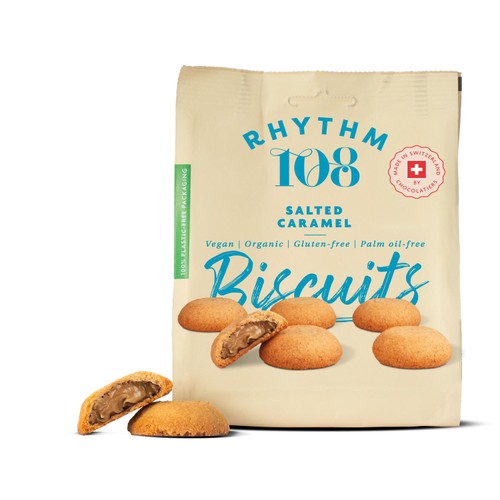 Rhythm 108 Swiss Vegan Salted Caramel Filled Biscuits