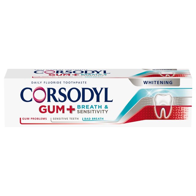 Corsodyl Gum+ Breath & Sensitivity Toothpaste Whitening thumbnail 2