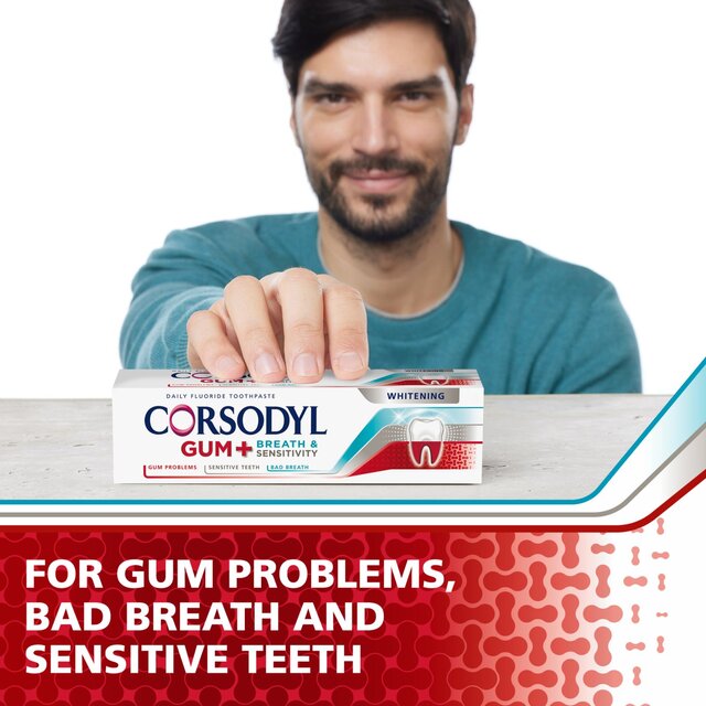 Corsodyl Gum+ Breath & Sensitivity Toothpaste Whitening thumbnail 3