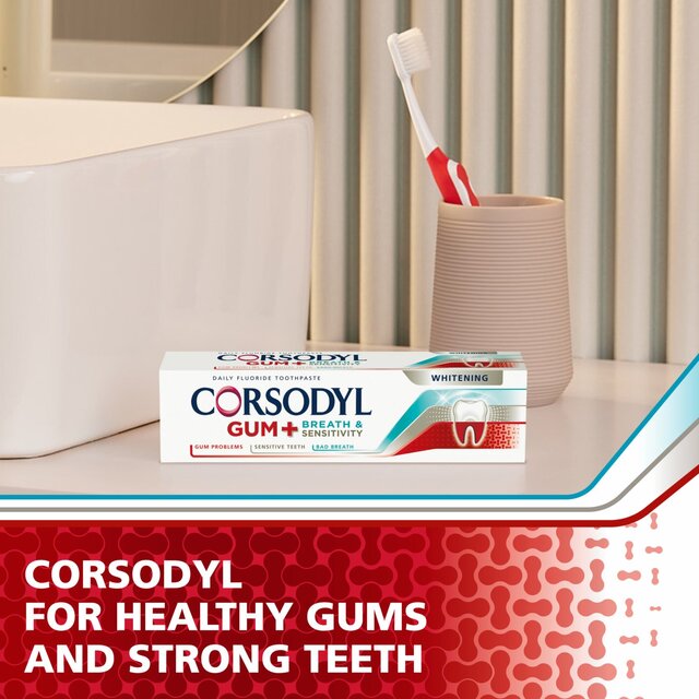 Corsodyl Gum+ Breath & Sensitivity Toothpaste Whitening thumbnail 4