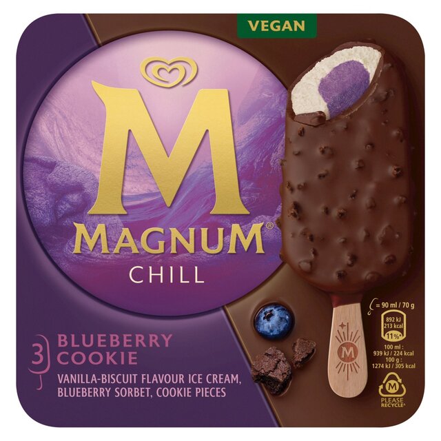 Magnum Chill Blueberry Cookie Ice Cream Sticks thumbnail 2
