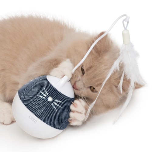 Catit Pixi Spinner Electronic Cat Toy White & Blue thumbnail 3