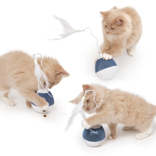 Catit Pixi Spinner Electronic Cat Toy White & Blue thumbnail 5