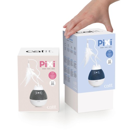 Catit Pixi Spinner Electronic Cat Toy White & Grey thumbnail 7