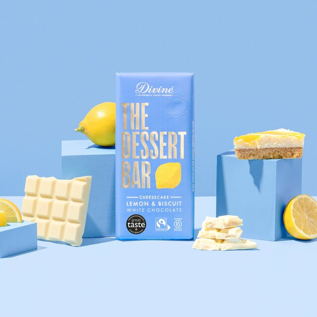 Divine Chocolate Dessert Bar White Chocolate Cheesecake Lemon and Biscuit thumbnail 2