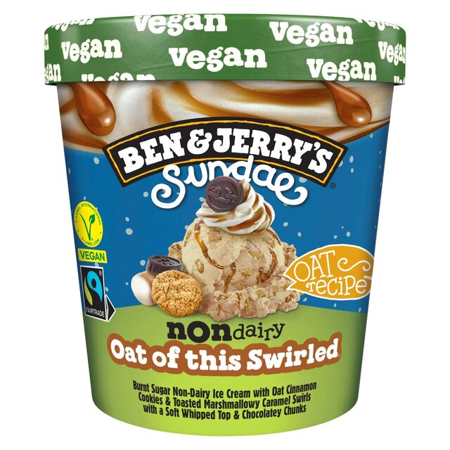 Ben & Jerry's Sundae Non Dairy Vegan Oat of this Swirled Ice Cream Tub