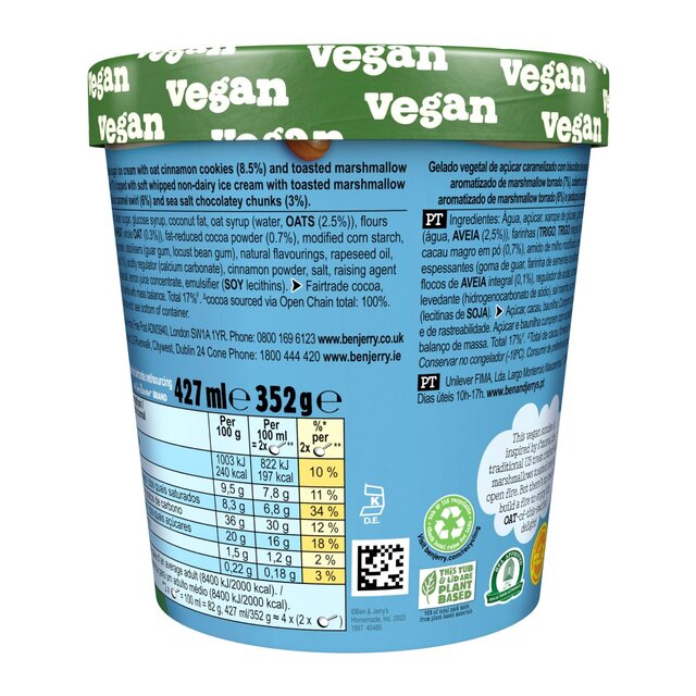 Ben & Jerry's Sundae Non Dairy Vegan Oat of this Swirled Ice Cream Tub thumbnail 3