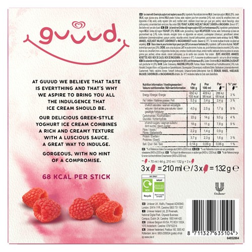 Guuud Raspberry Greek Style Yoghurt Ice Cream Sticks thumbnail 4