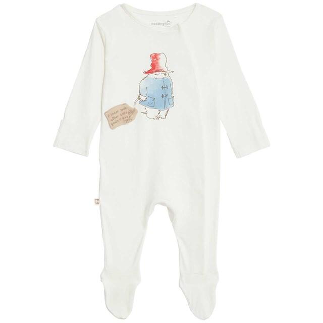M&S Sleepsuits, Newborn-12 Months, Cream