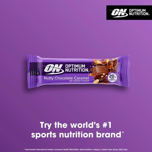 Optimum Nutrition Nutty Chocolate Caramel Protein Bar thumbnail 2