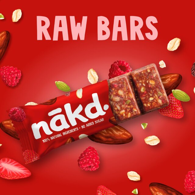 nakd. Fruit & Fibre Strawberry & Raspberry Bars thumbnail 5