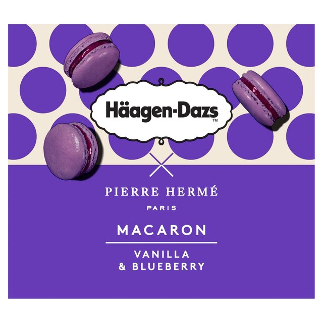 Haagen-Dazs Macaron Vanilla & Blueberry Ice Cream thumbnail 3