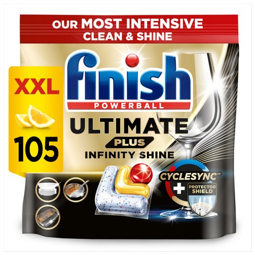 Finish Ultimate Plus Infinity Shine Lemon Dishwasher Tablets
