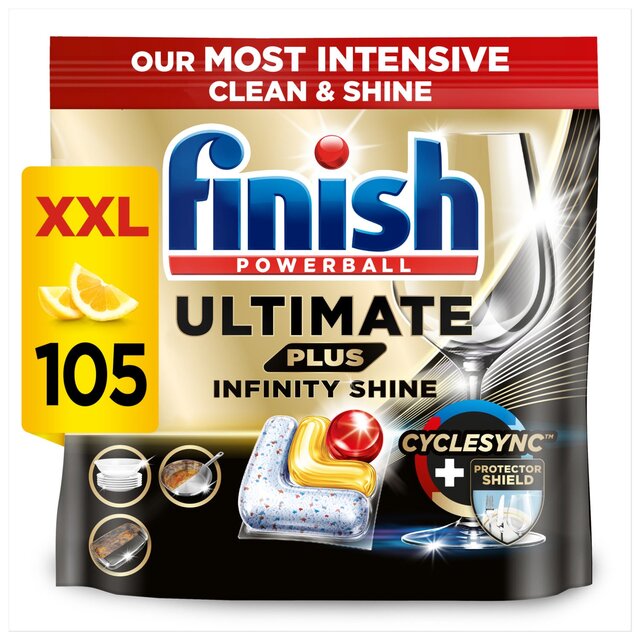 Finish Ultimate Plus Infinity Shine Lemon Dishwasher Tablets