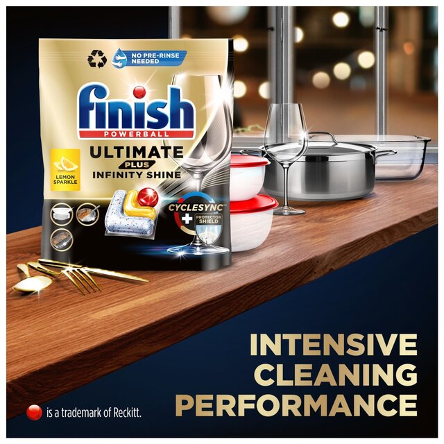 Finish Ultimate Plus Infinity Shine Lemon Dishwasher Tablets thumbnail 5