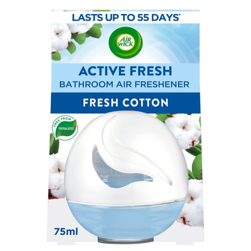 Air Wick Active Fresh Bathroom Gel Air Freshener Fresh Cotton