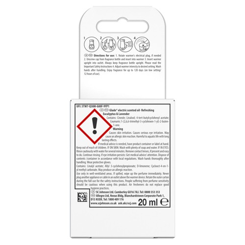 Glade Plug In Refill, Electric Scented Oil, Eucalyptus & Lavender thumbnail 2