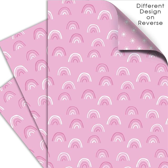 Pink Rainbow Double Sided Gift Wrap Sheets thumbnail 3