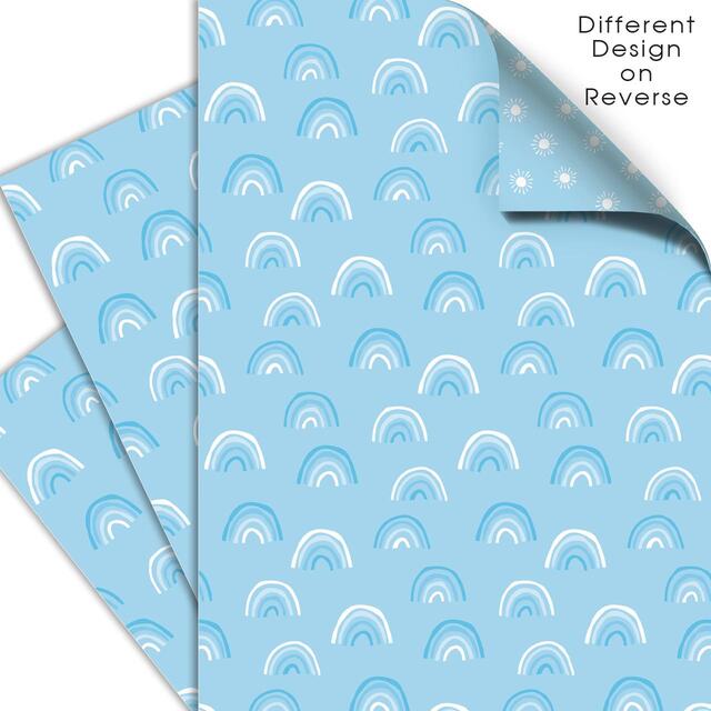 Blue Rainbow Double Sided Gift Wrap Sheets thumbnail 3