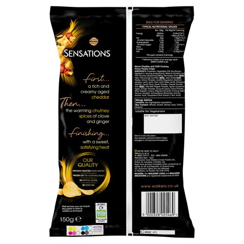 Walkers Sensations Mature Cheddar Cheese & Chilli Crisps thumbnail 2