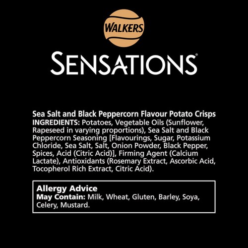 Walkers Sensations Salted & Black Peppercorn Sharing Crisps 150g thumbnail 5
