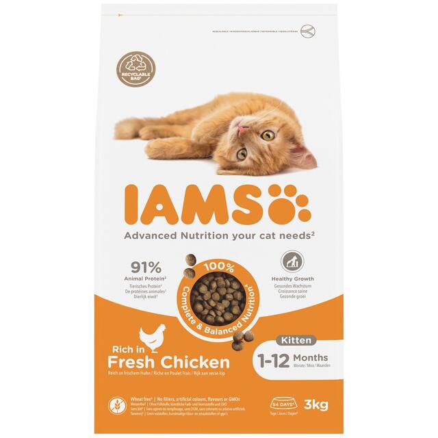 IAMS 1-12 Months Kitten Dry Cat Food Chicken thumbnail 2