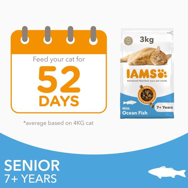 IAMS 7+ Years Senior Dry Cat Food Ocean Fish thumbnail 8