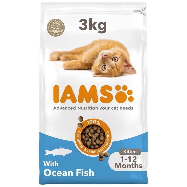 IAMS 1-12 Months Kitten Dry Cat Food Ocean Fish
