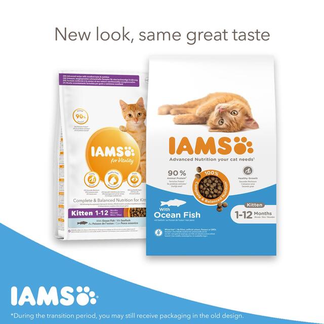IAMS 1-12 Months Kitten Dry Cat Food Ocean Fish thumbnail 8
