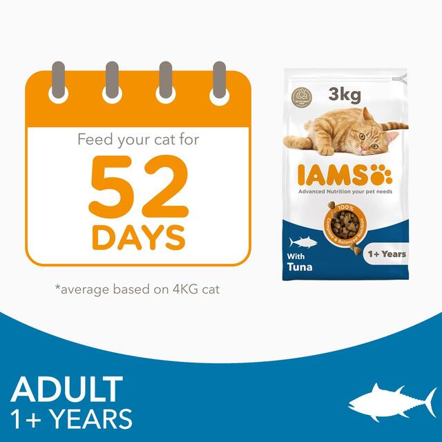 IAMS 1+ Years Adult Dry Cat Food Tuna thumbnail 8