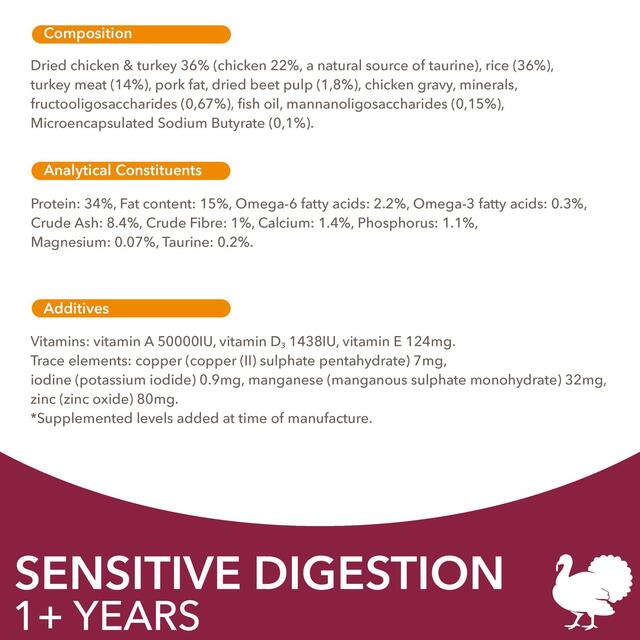 IAMS 1+ Years Sensitive Digestion Dry Cat Food Turkey thumbnail 5