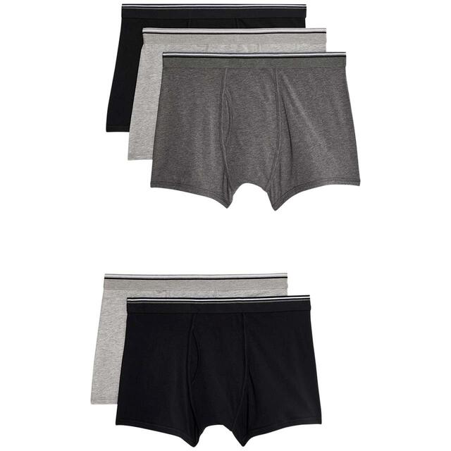 M&S Cotton Marl Trunks, S-XL, Grey
