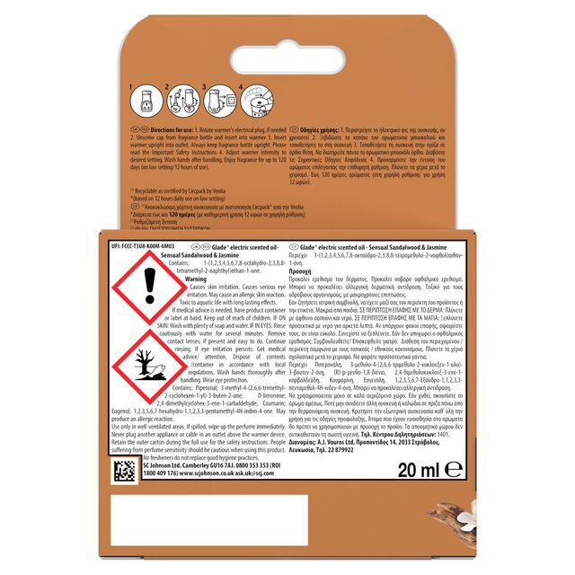 Glade Plug In Holder & Refill, Electric Scented Oil, Bali Sandalwood thumbnail 3