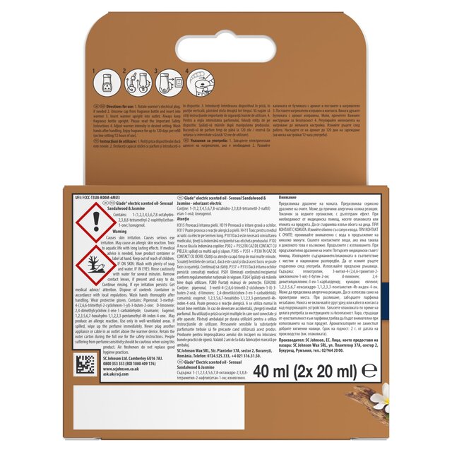 Glade Plug In Twin Refill, Electric Scented Oil, Bali Sandalwood thumbnail 3