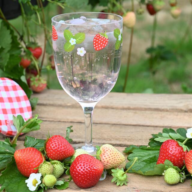 Summerhouse Strawberries & Cream Plastic Wine Glass thumbnail 2