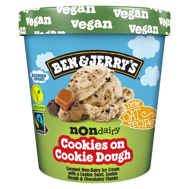 Ben & Jerry's Dairy Free Vegan Cookies on Cookie Dough Caramel Ice Cream