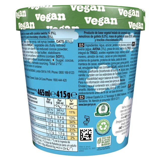 Ben & Jerry's Dairy Free Vegan Cookies on Cookie Dough Caramel Ice Cream thumbnail 3