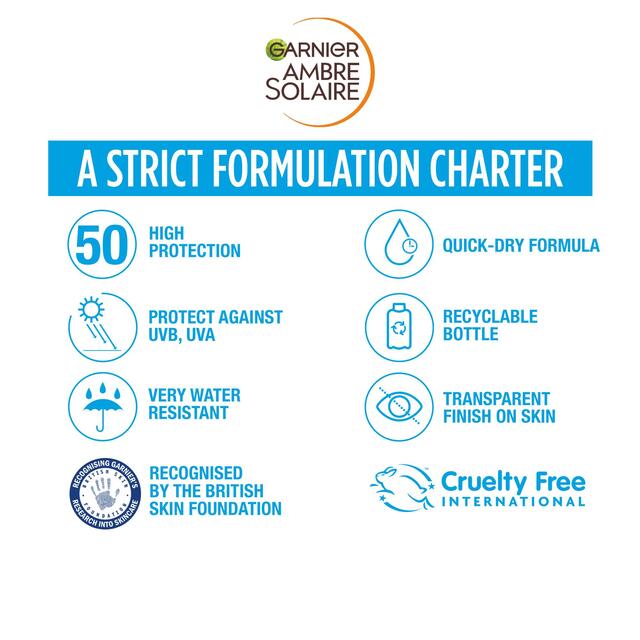 Garnier Ambre Solaire Invisible Protect SPF 50 Sun Spray Bottle thumbnail 3