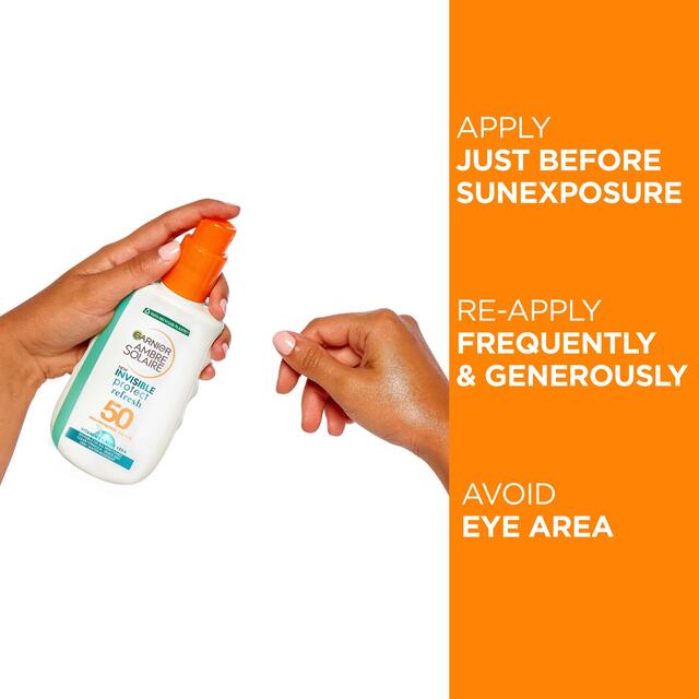 Garnier Ambre Solaire Invisible Protect SPF 50 Sun Spray Bottle thumbnail 4
