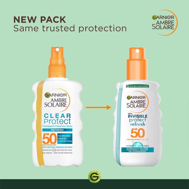 Garnier Ambre Solaire Invisible Protect SPF 50 Sun Spray Bottle thumbnail 5