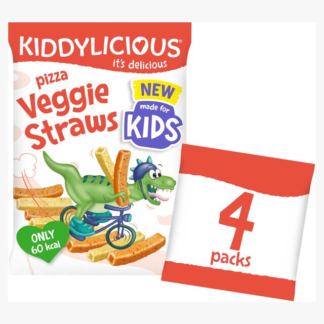 Kiddylicious Pizza Flavoured Veggie Straws Kids Snacks Multi