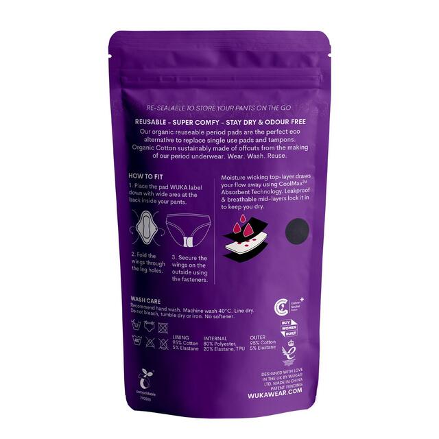 WUKA Reusable Period Pads Medium Flow thumbnail 2